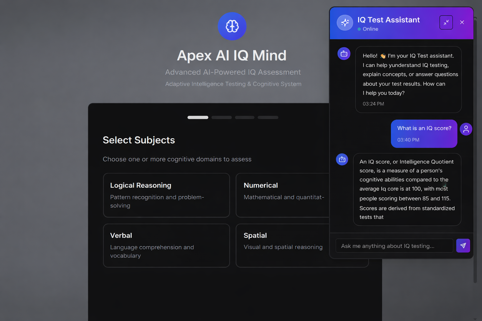 Advanced AI-Powered IQ Assessment screenshot 3