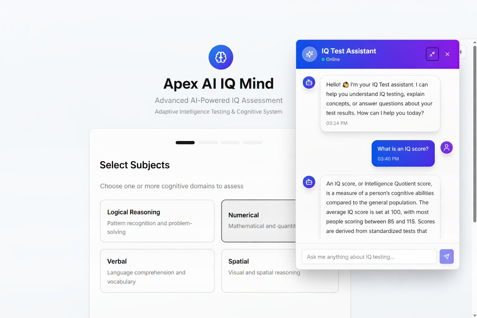 Advanced AI-Powered IQ Assessment screenshot 6