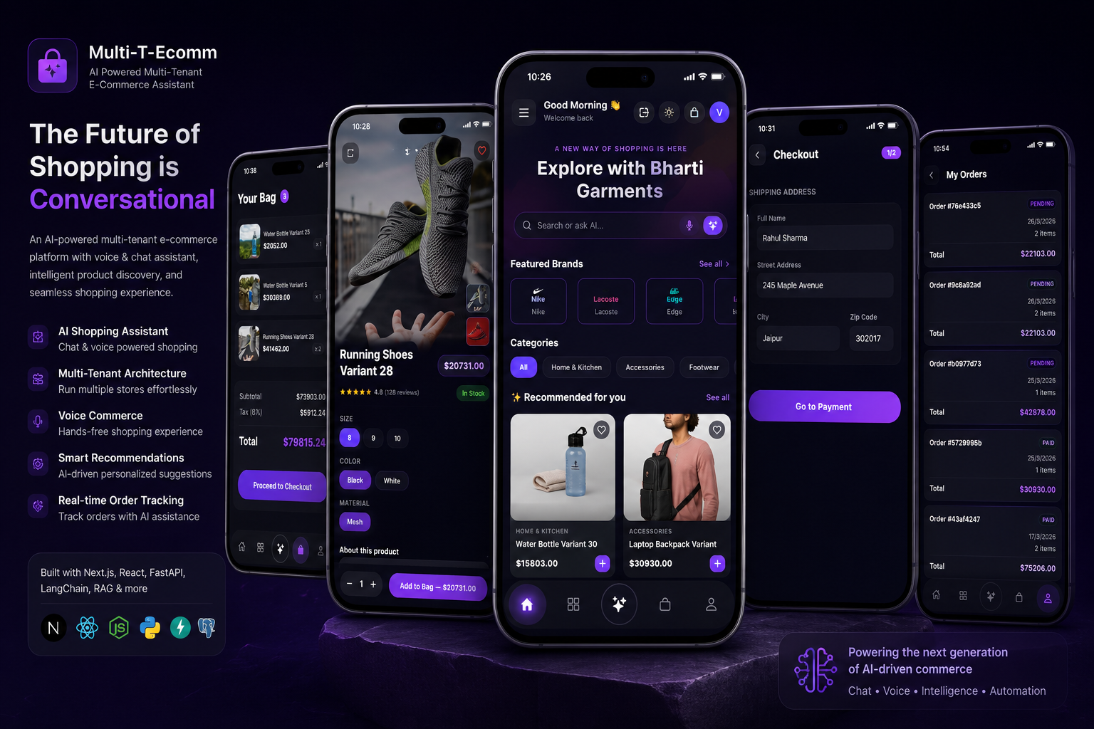 Multi-T-Ecomm Mobile – AI Powered Conversational Shopping App screenshot 1